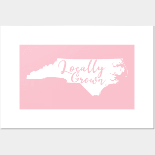 NC Locally Grown Girls (white on color) Posters and Art